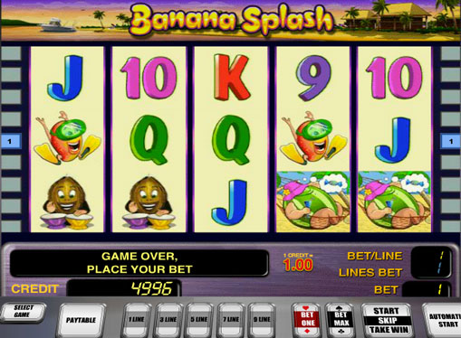Символи ігрового автомата Banana Splash