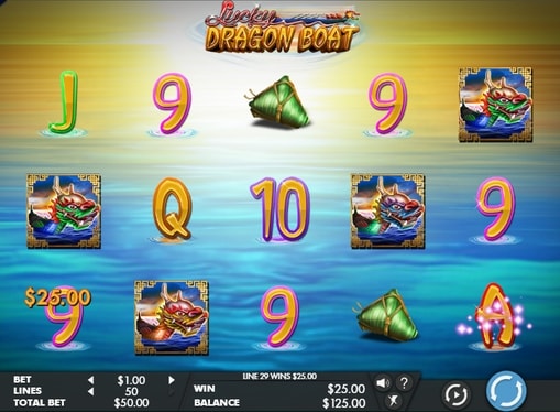 Выигрыш в онлайн автомате Lucky Dragon Boat