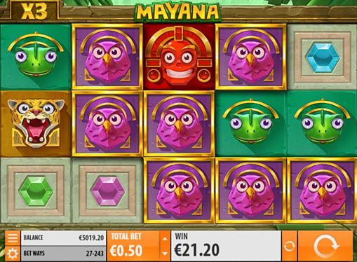 Призова кобінація символів в ігровому автоматі Mayana