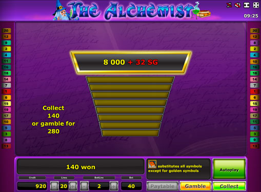 Бонусна гра в автоматі The Alchemist
